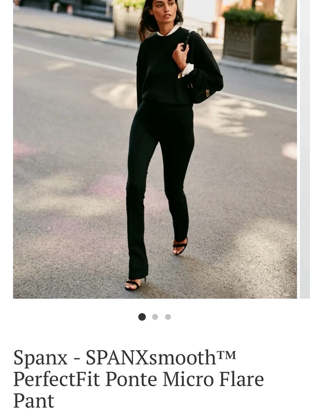 SPANX Black Micro Flare Ponte Pants - Never Worn